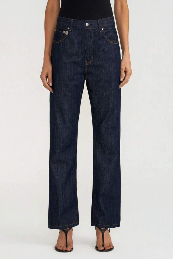 Calça Straight Skirt Raw Denim