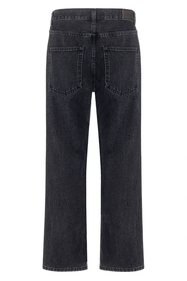 Calça Wide Leg Cropped Black Jeans