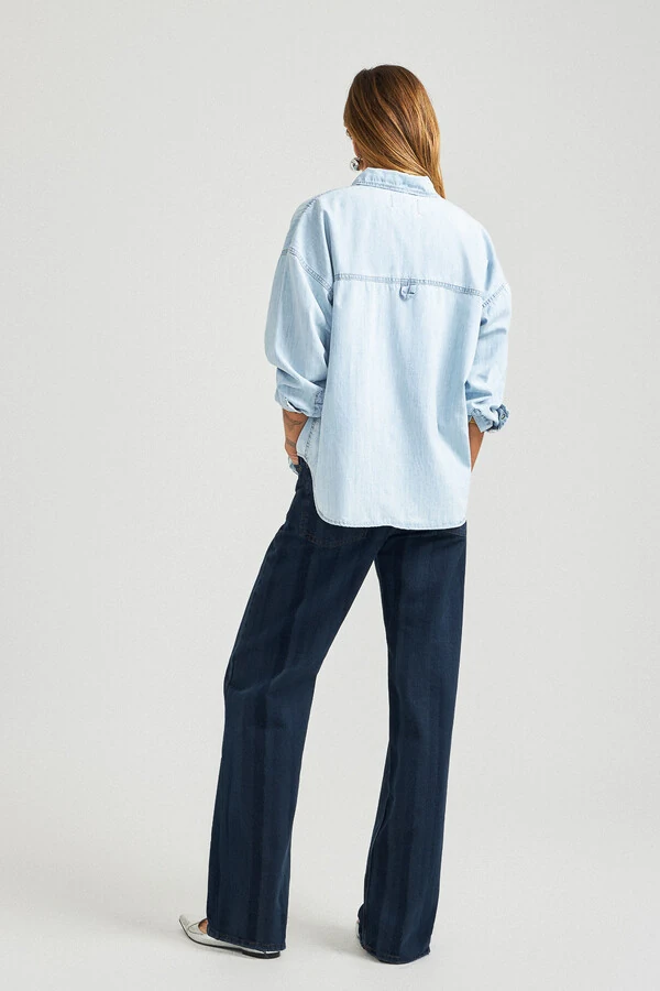 Calça Long Fit Navy Denim