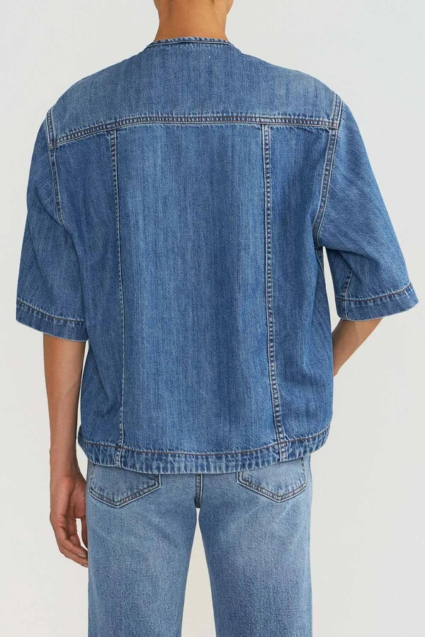 T-Shirt Oversized Jeans Médio