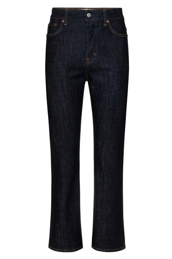 Calça Cropped Zip Raw Denim