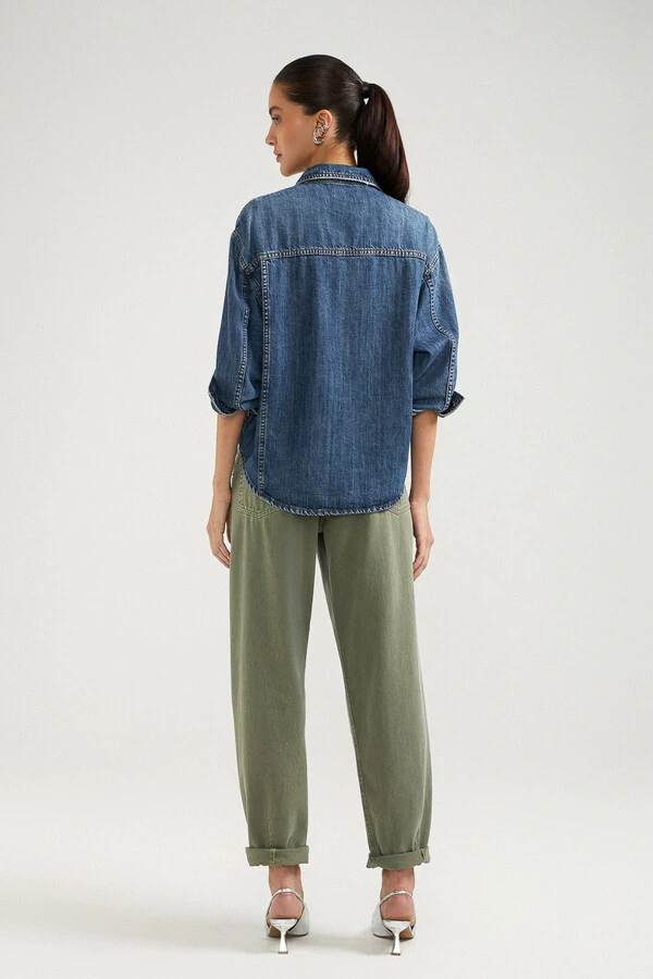Camisa Jaqueta Soft Jeans Médio