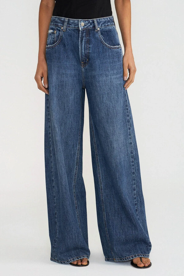 Calça Wide Shift Jeans Médio