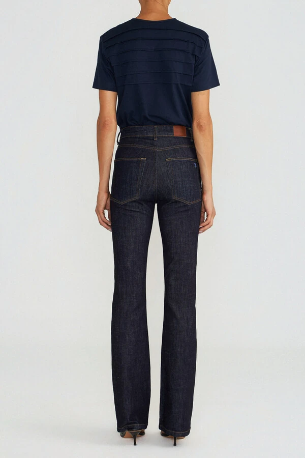 Calça Bootleg Raw Denim