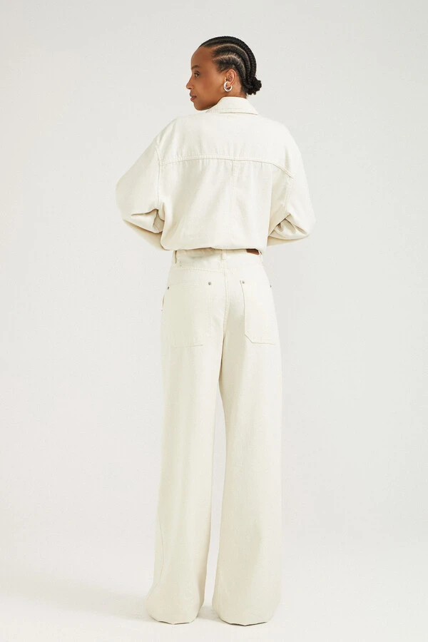 Jaqueta Bomber Ilhós Natural Denim