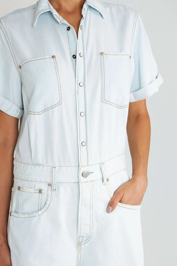 Macaquinho Wide Jeans Vintage