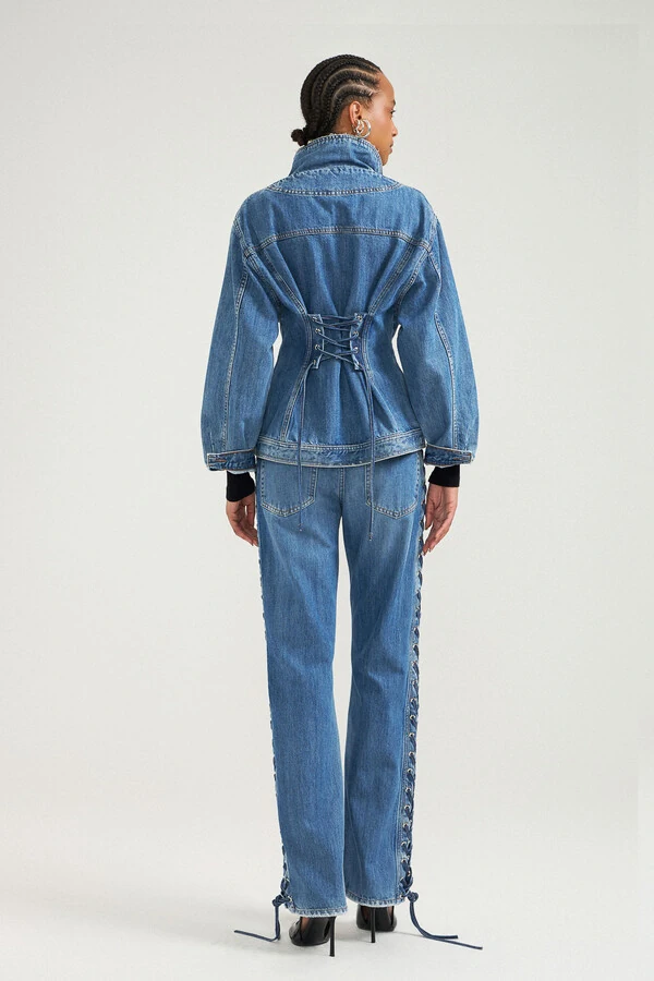 Jaqueta Laces Jeans Médio