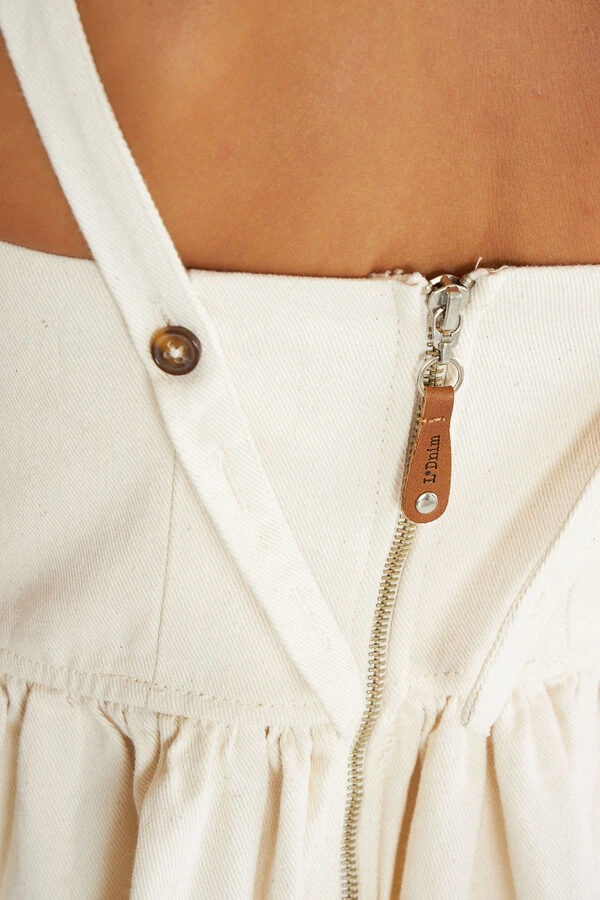 Top Peplum Natural Denim