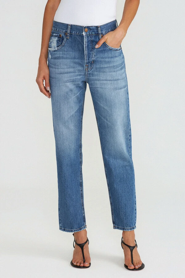 Calça Boyfriend Jeans Escuro