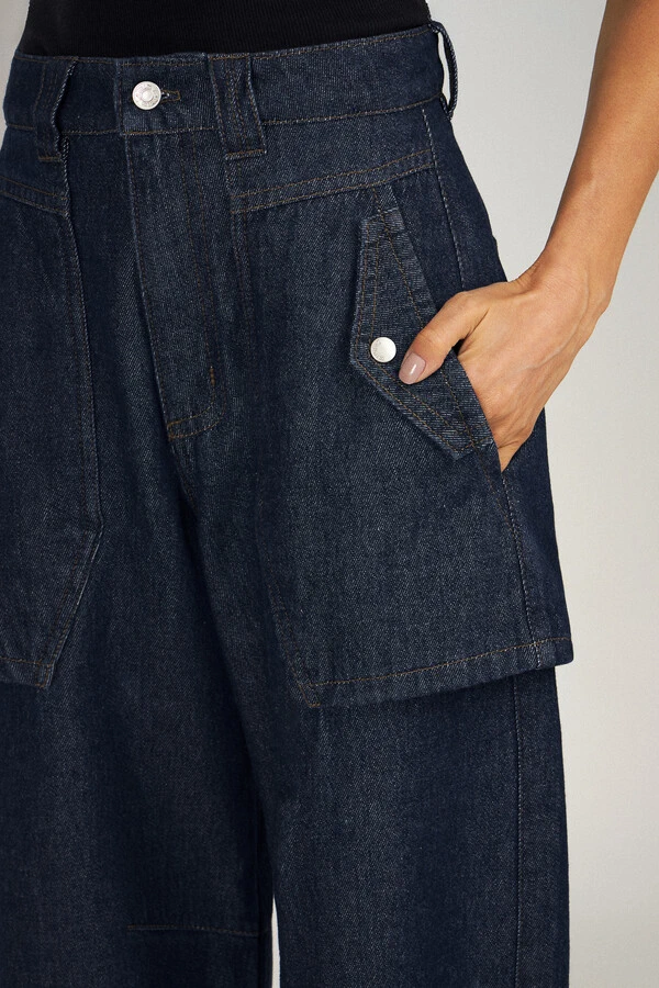 Calça Curve Overlap Raw Denim
