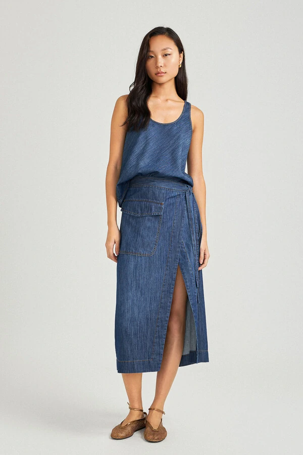 Saia Pareo Jeans