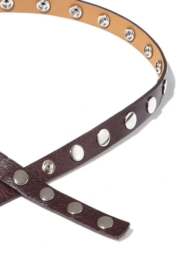 Cinto Botão Marrom