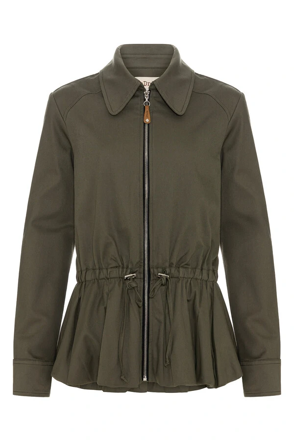 Jaqueta Peplum Green Denim