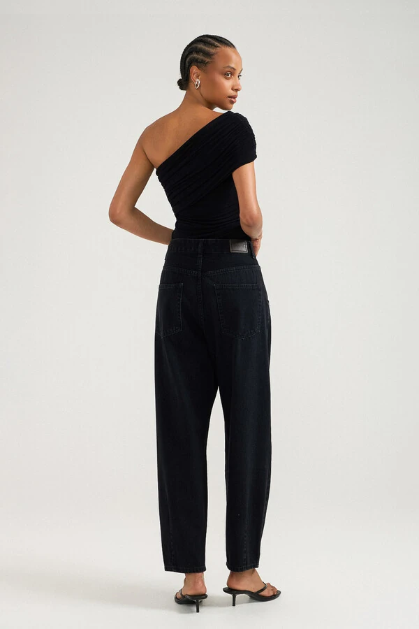 Calça Balloon Ziper Black Jeans