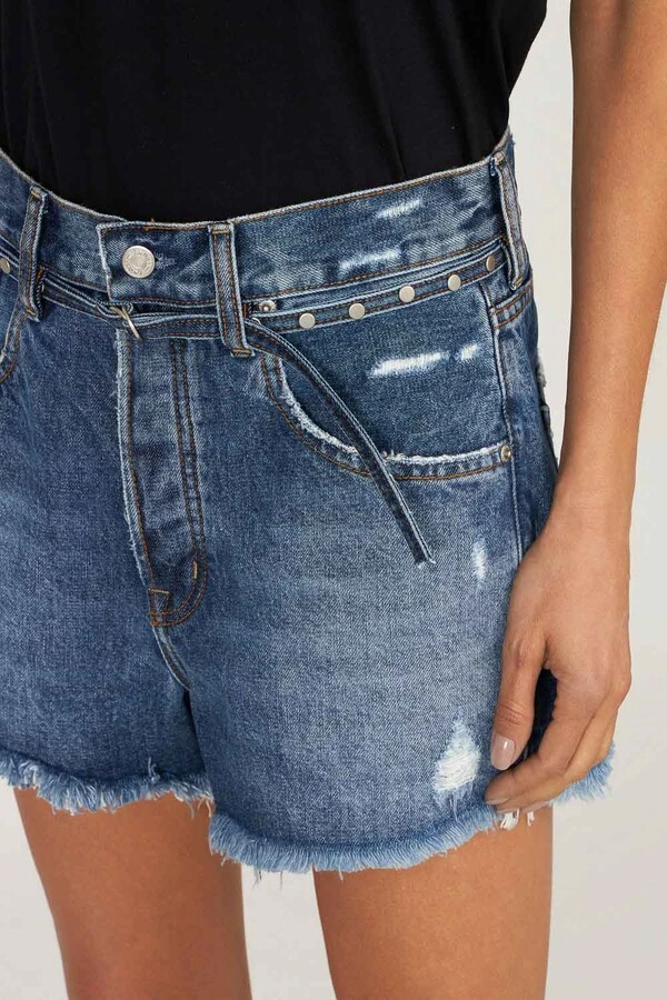 Shorts Loose Jeans Escuro