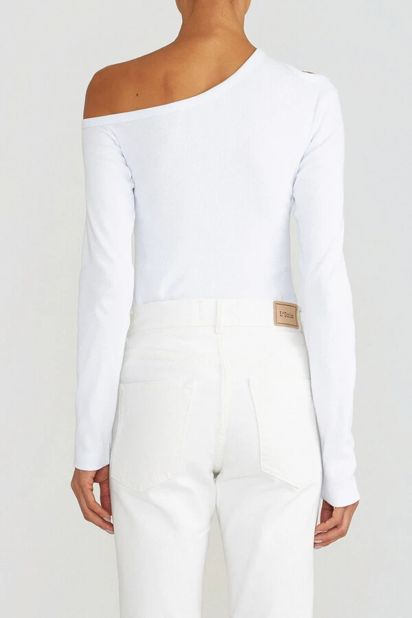 Blusa Canelada Junia Branca