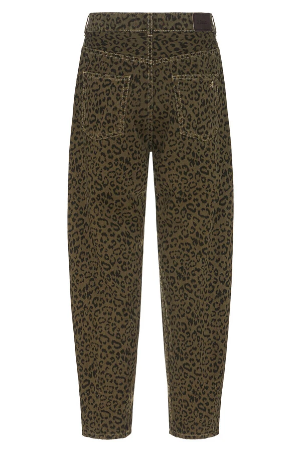 Calça Balloon Onça Green Denim