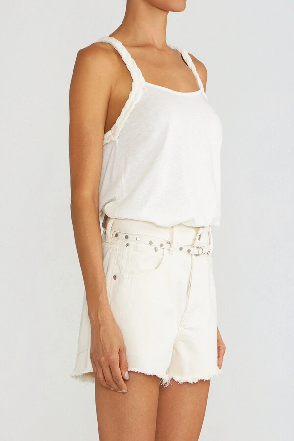 Short Loose Natural Denim