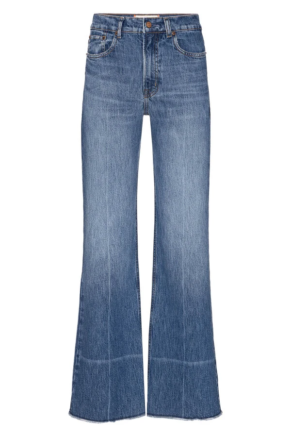Calça Flare Jeans Médio