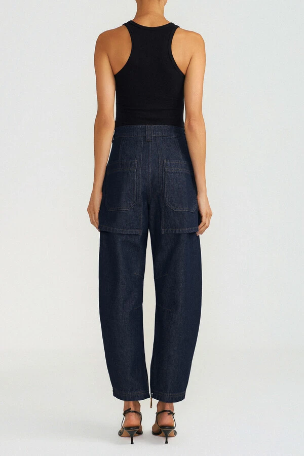 Calça Curve Overlap Raw Denim