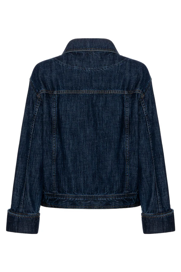 Jaqueta Aviator Jeans Médio