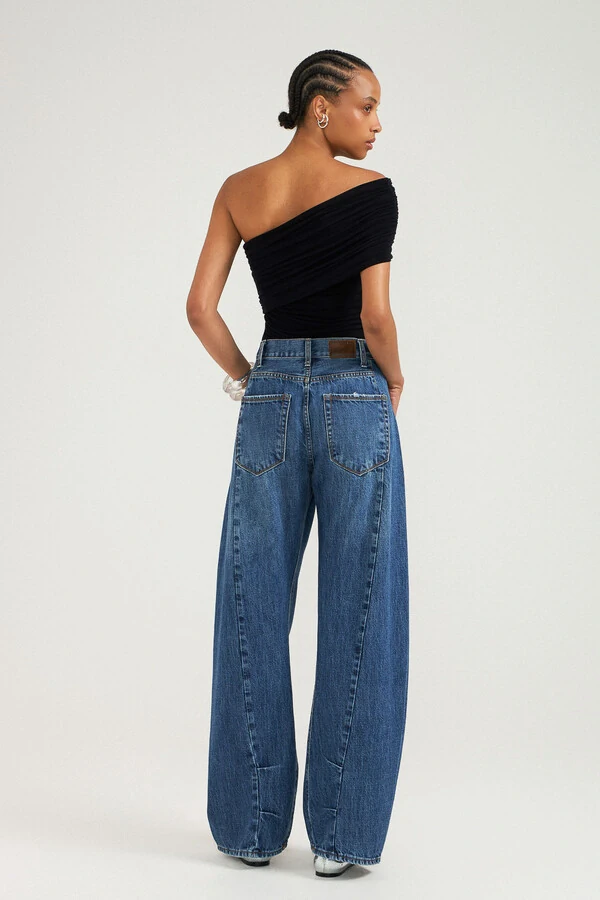 Calça Wide Curve Jeans Escuro
