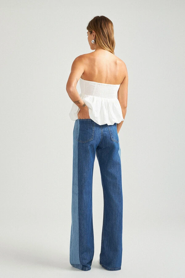 Calça Hi Rise Bicolor Ray