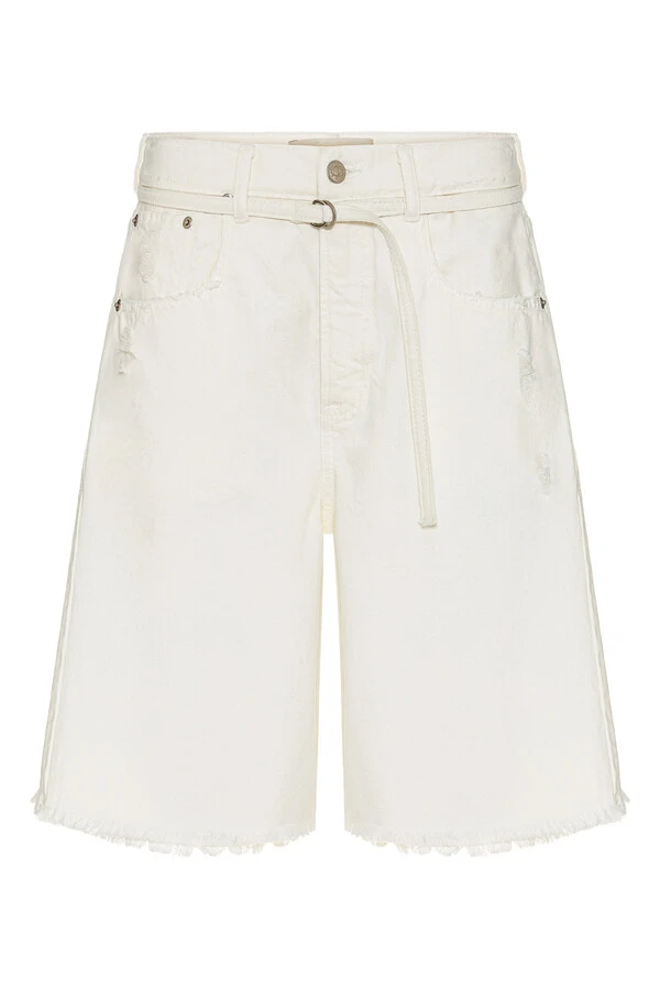 Jorts Loose White Denim