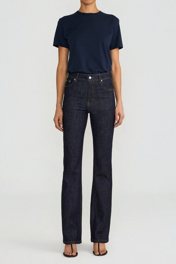 Calça Bootleg Raw Denim