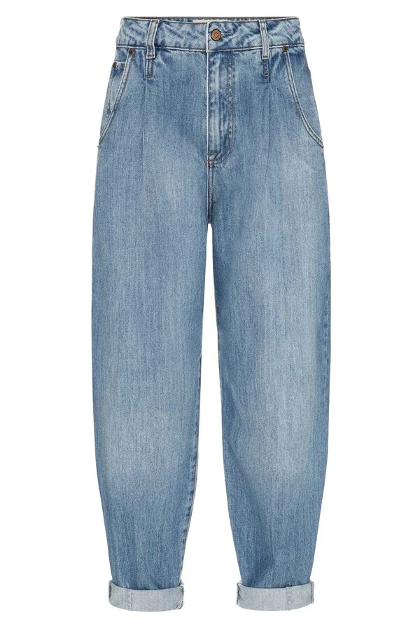 Calça Balloon Jeans Medio