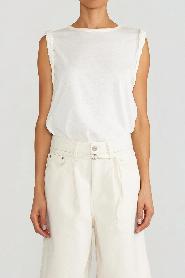 Blusa Helena Malha Linho Off