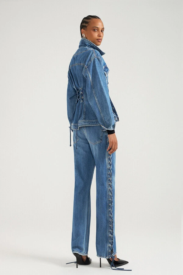 Calça 90'S Laces Jeans Médio