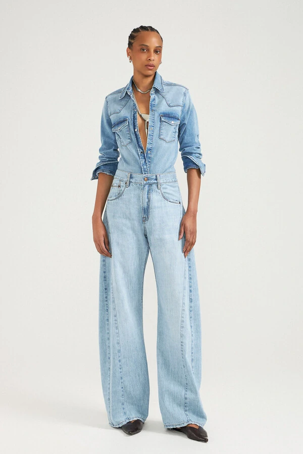 Camisa Stretch Jeans Vintage