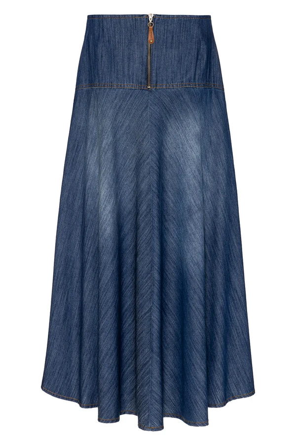 Saia Beta Midi Jeans