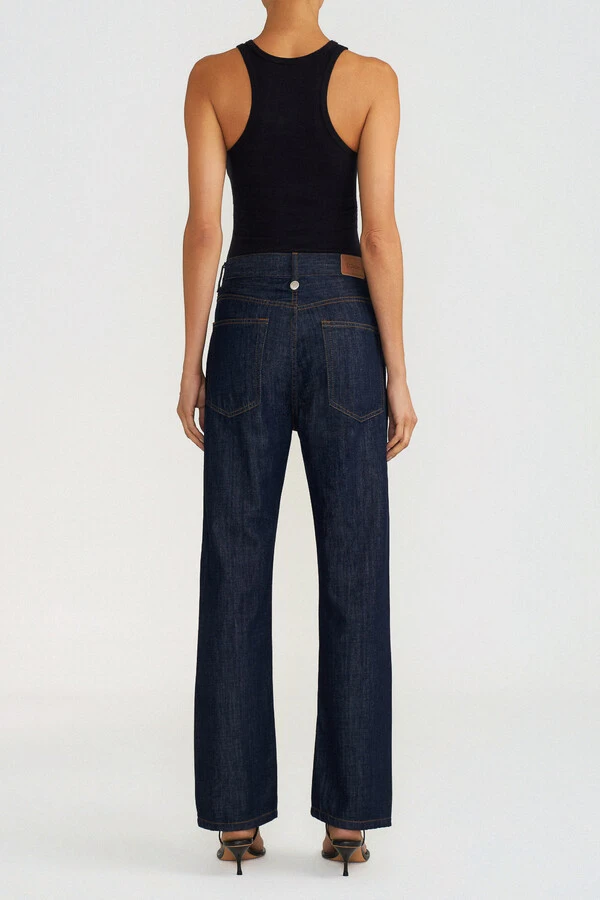 Calça Straight Skirt Raw Denim