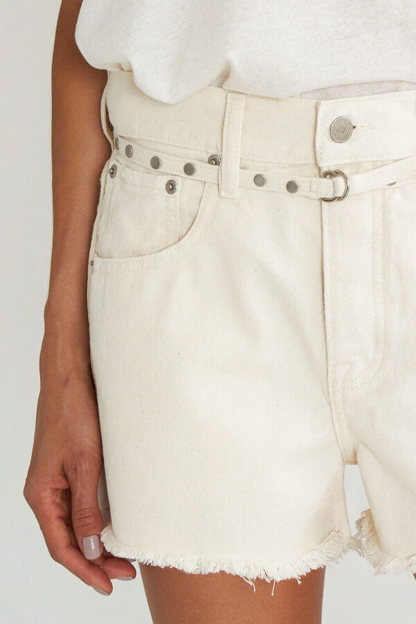 Short Loose Natural Denim