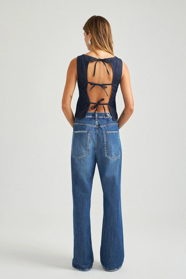Calça Slung Jeans Escuro