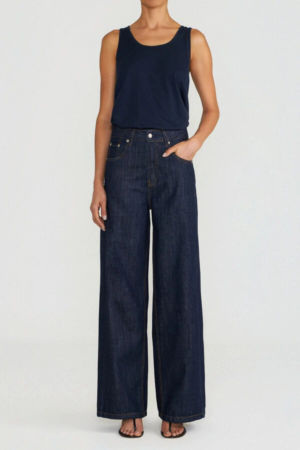 Calça Wide Shift Raw Denim