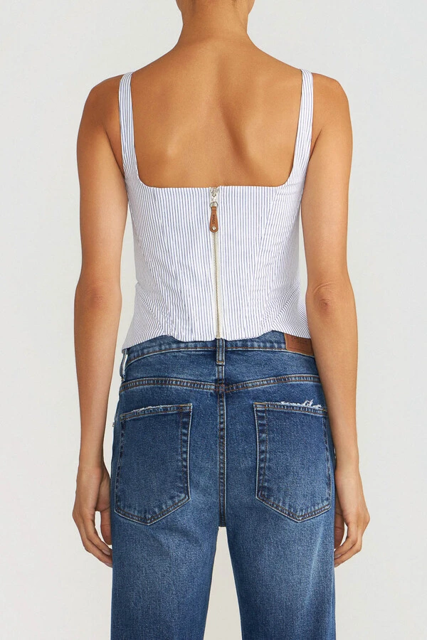 Corset Listrado Marinho