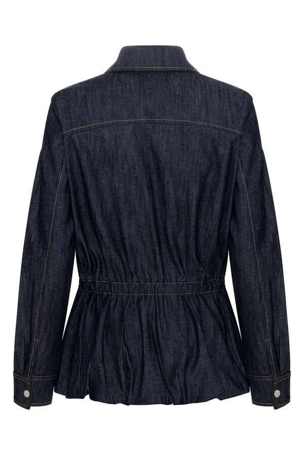Jaqueta Peplum Raw Denim