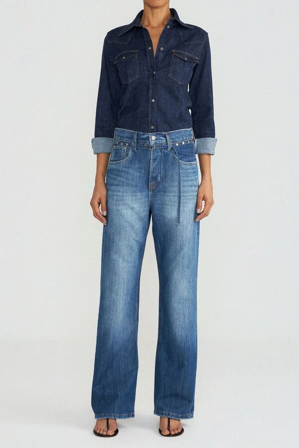 Camisa Stretch Raw Denim