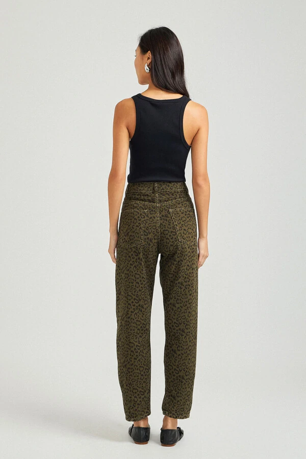 Calça Balloon Onça Green Denim