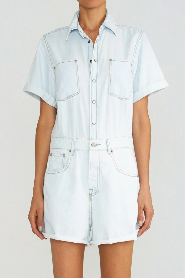 Macaquinho Wide Jeans Vintage