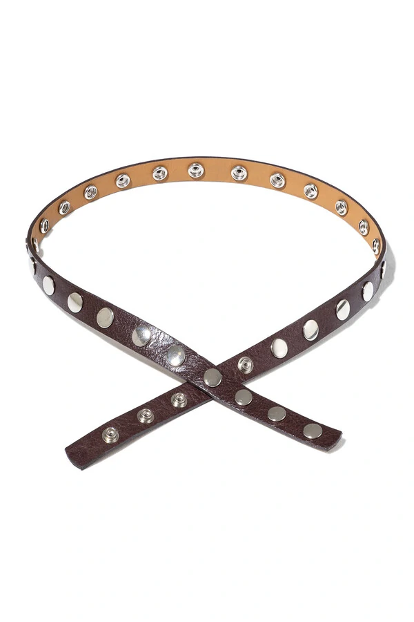 Cinto Botão Marrom