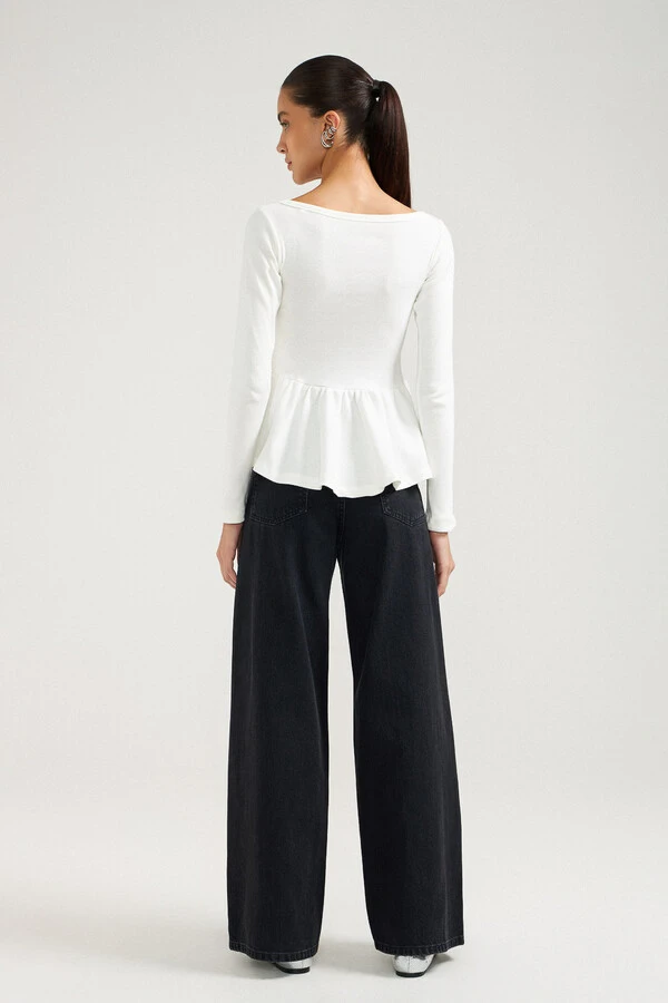 Blusa Peplum Catarina Off White