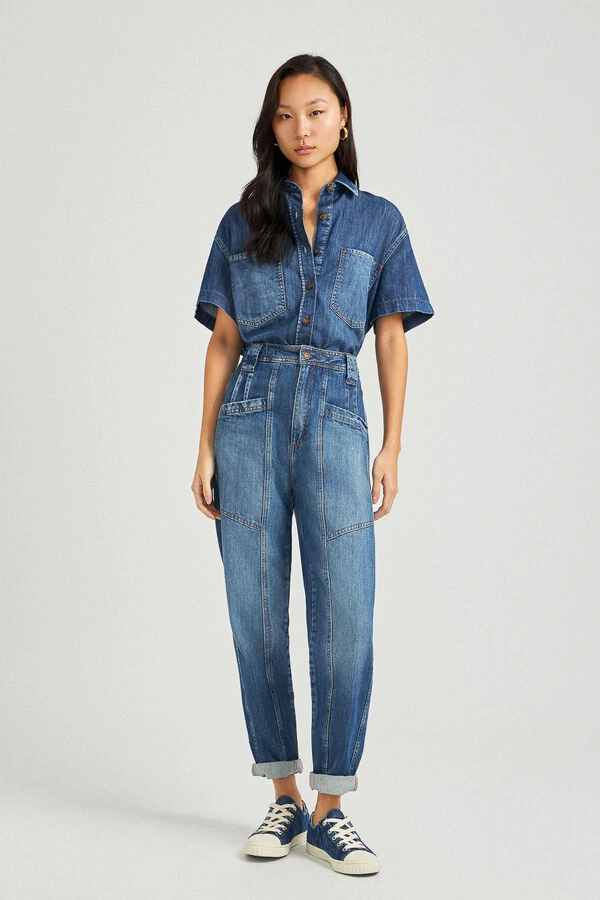 Calça Baggy Lily Jeans Escuro