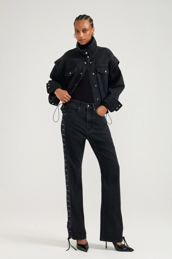 Calça 90'S Laces Black Jeans