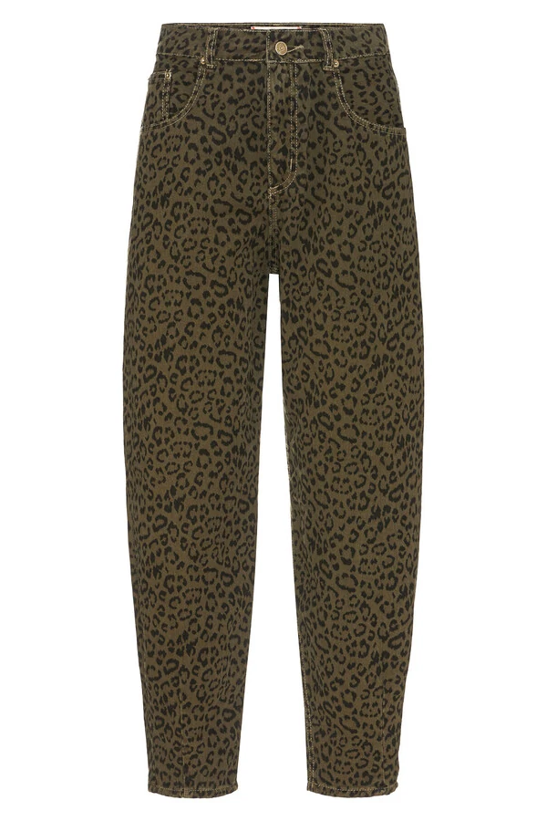 Calça Balloon Onça Green Denim