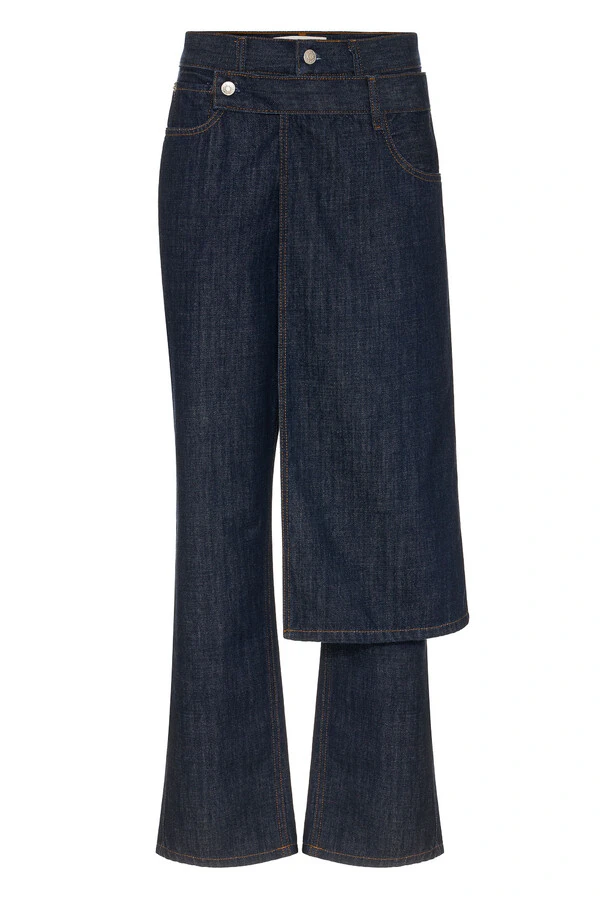 Calça Straight Skirt Raw Denim
