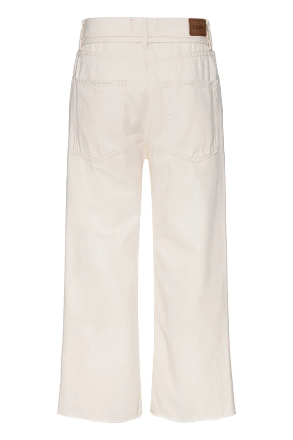 Calça Loose Cropped Natural Denim
